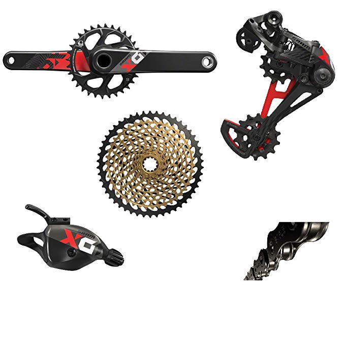 SRAM X01 Eagle 175mm GXP Complete Groupset, Black/Red, XX1 Cassette