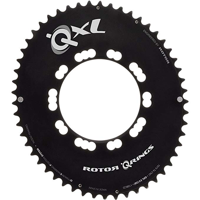 Rotor QXL Outer Chainring Black, 110-52t