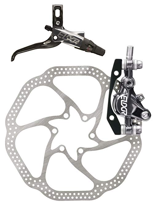 Avid Elixir 9 Front Disc Brake with Carbon Left Lever (160mm HS1 Rotor, 850mm Hose)- Grey Anodized