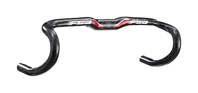 FSA K-Wing Compact Handlebar Carbon with Red/White Decal, 31.8x44cm