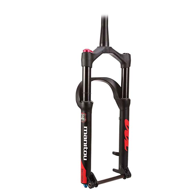 Manitou Mastodon Comp Fat Bike Fork, 100mm Travel, 15 x 150 mm Axle, Tapered, Matte Black, Extended version-fits up to a 5.15