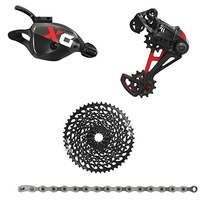 SRAM Eagle GX/X01 4 Piece Groupset Without Crankset, Red/Black