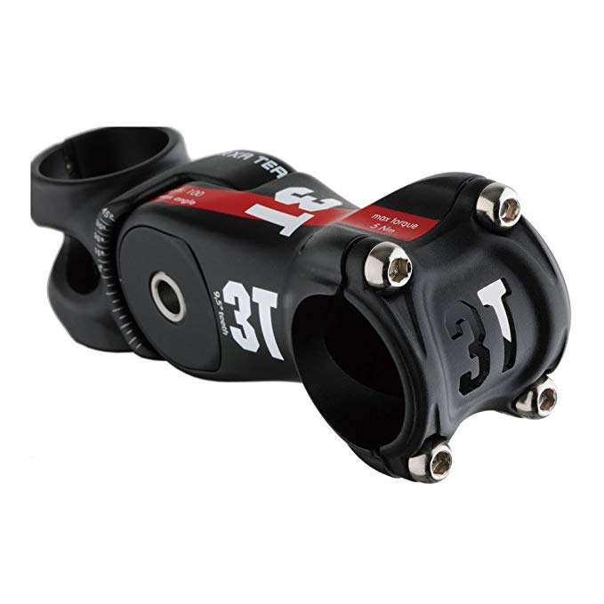 3T ARXA Team Road Bicycle Stem - +/- 35 Degree (Shot Peened / Black Anodized - 100mm)