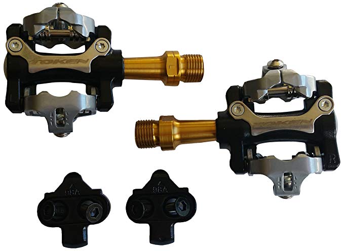 Token Products Ti SPD Pedals with Titanium Spindle (Cleats Included - 250g per Pair)